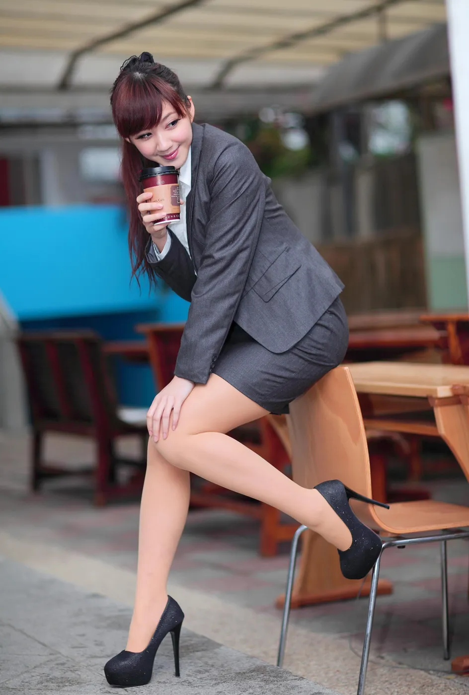 [Mzsock] NO.208 Xiaoya OL stockings, high heels and beautiful legs street photography#[40P]-38